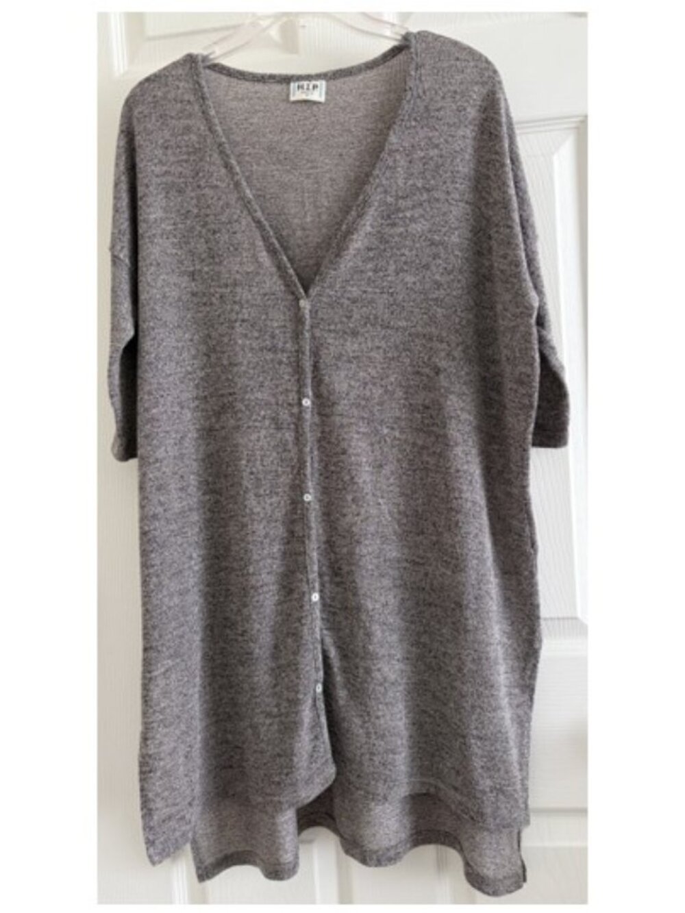 HIP Button Down Rayon Tunic, Women Size M